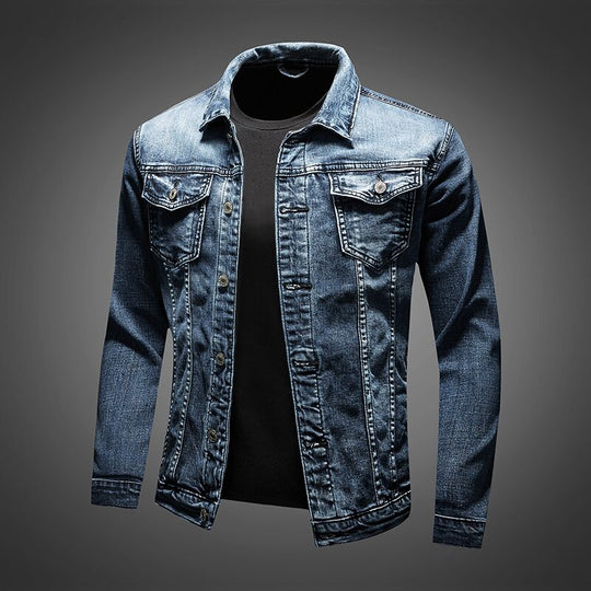 Buttoned Denim Jacket for Men