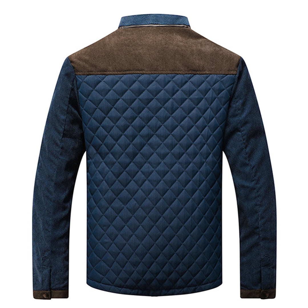 Trendy Padded Stand Collar Jacket with for Men