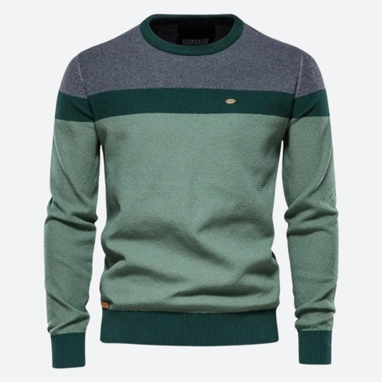 Casual Striped O-neck Pullover for Men