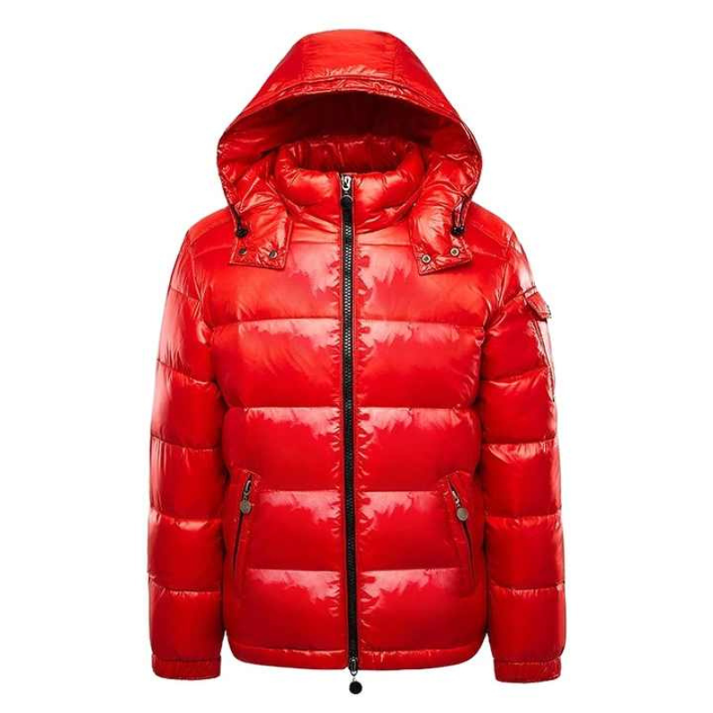 Warm Glossy Puffer Jacket for Men