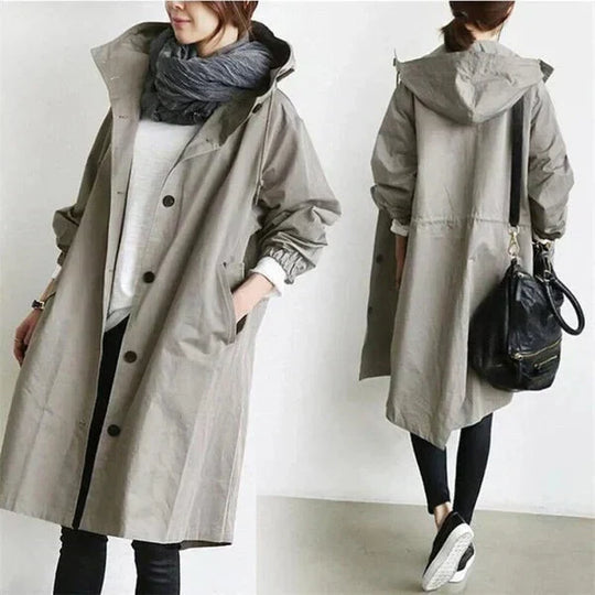 Comfy Oversized Trench Coat for Women