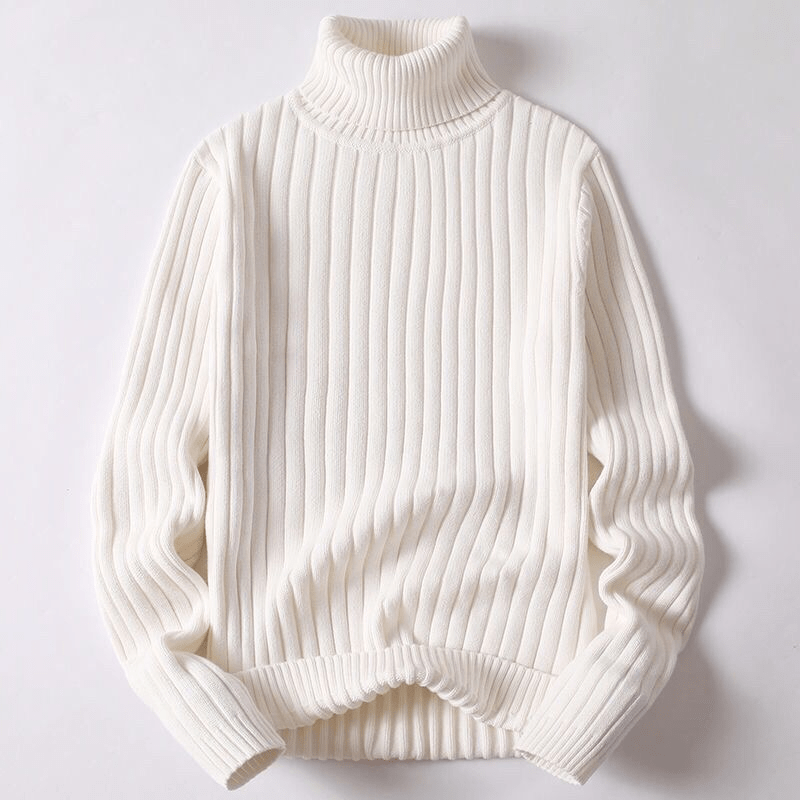 Casual Turtleneck Knit Sweater for Men