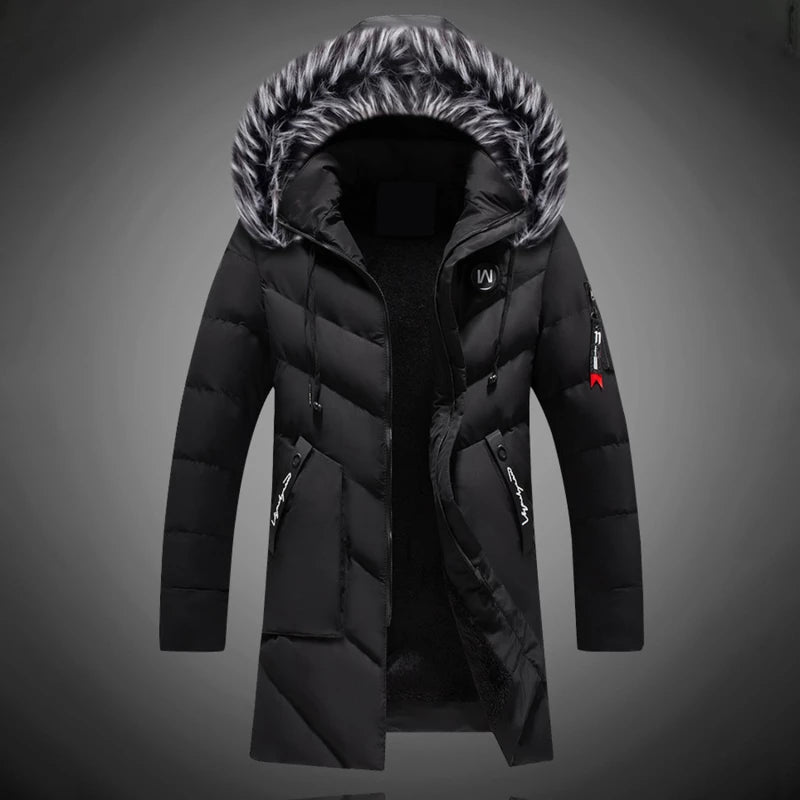 Stylish Fur-Lined Winter Coat for Men