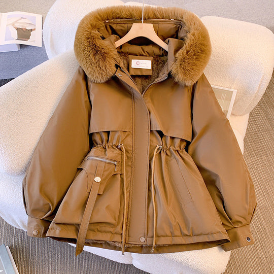 Elegant Fleece-Lined Winter Jacket for Women