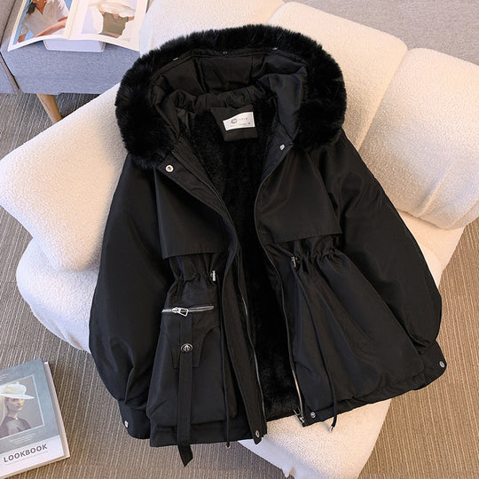 Elegant Fleece-Lined Winter Jacket for Women