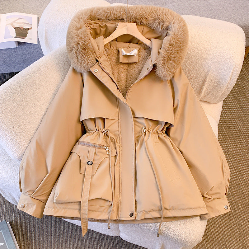 Elegant Fleece-Lined Winter Jacket for Women