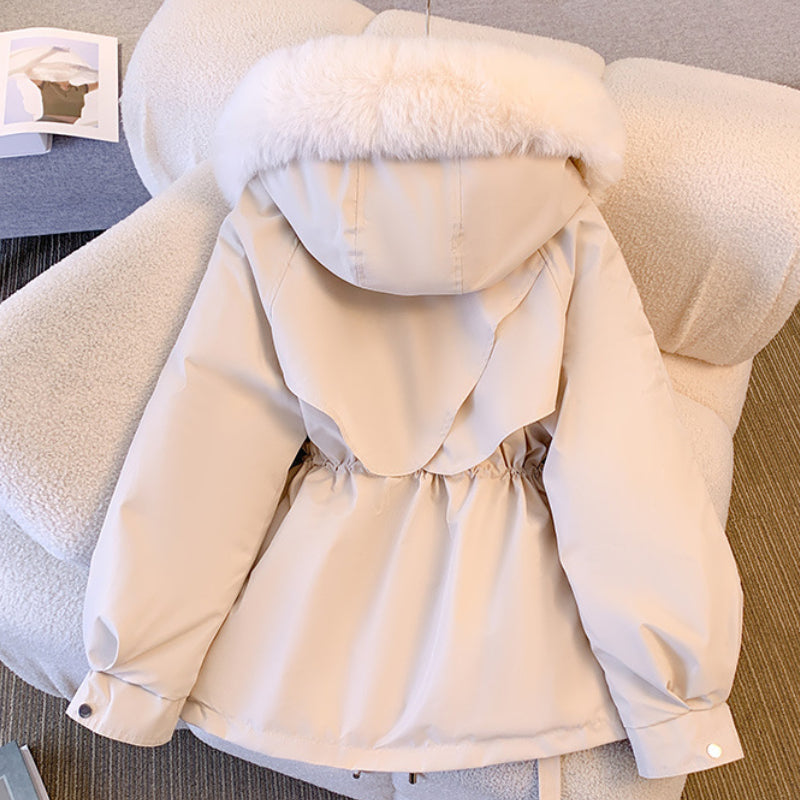 Elegant Fleece-Lined Winter Jacket for Women