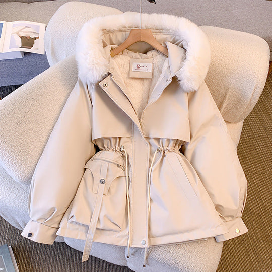 Elegant Fleece-Lined Winter Jacket for Women