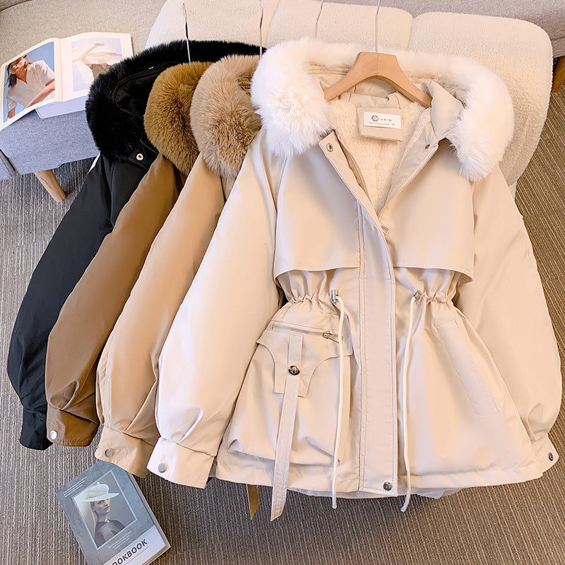 Elegant Fleece-Lined Winter Jacket for Women