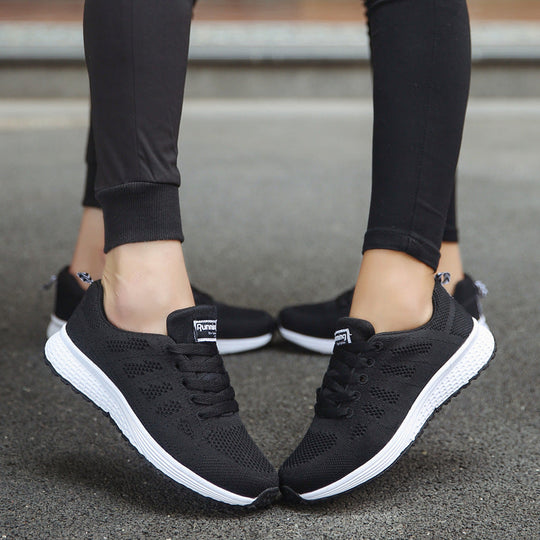 Breathable Mesh Lace Up Sneakers for Women