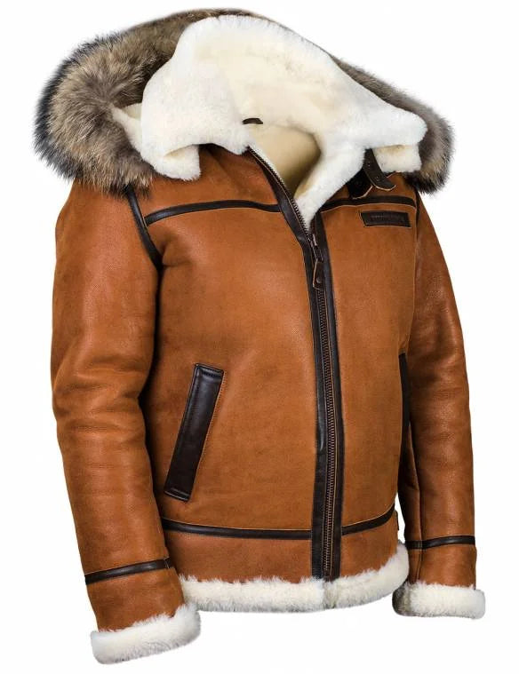 Winter Jacket with Faux fur Hood for Men