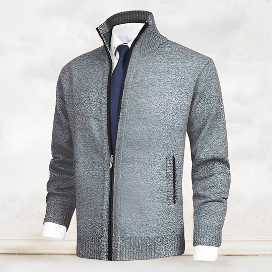 Casual Fleece Zip-up Cardigan for Men