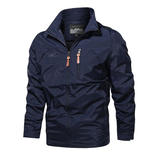 Waterproof Zip-up Down Jacket for Men