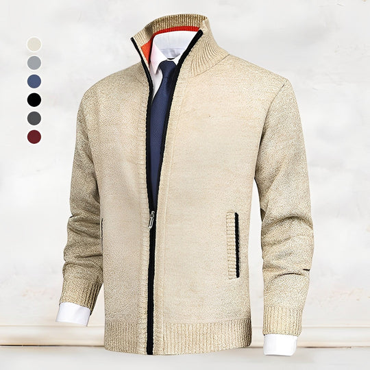 Casual Fleece Zip-up Cardigan for Men