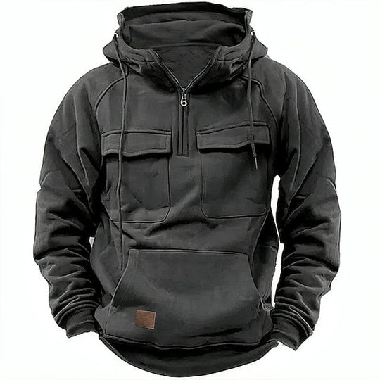 Half-zip Cargo Jacket with Pocket for Men