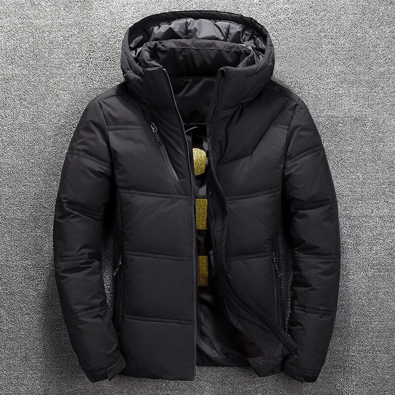 Cozy Puffer Jacket with Hood for Men