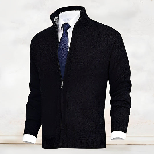 Casual Fleece Zip-up Cardigan for Men