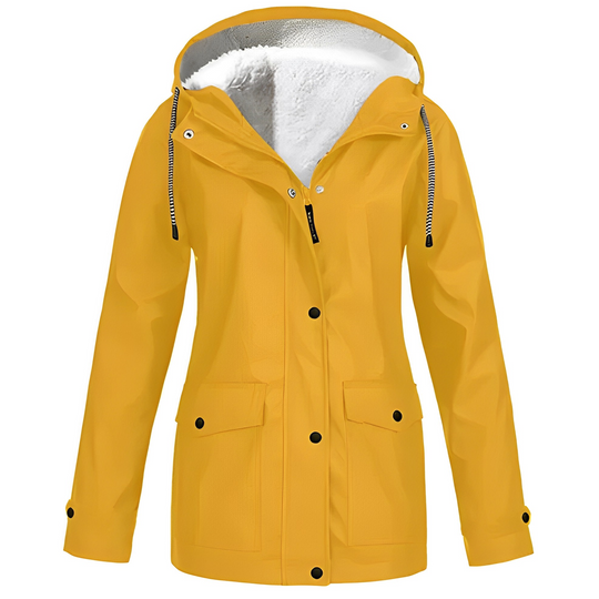 Lightweight Long Jacket with Hood for Women