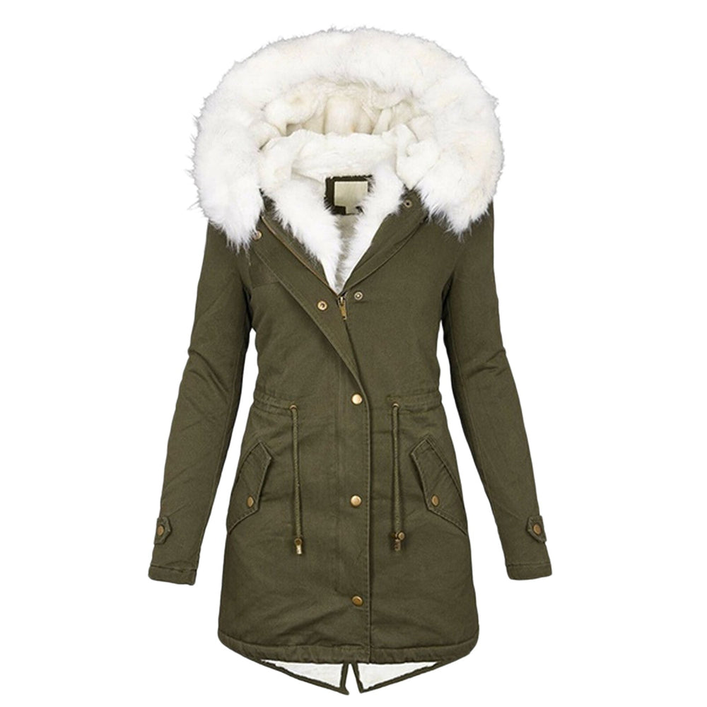 Fur Fleece Hooded Winter Jacket for Women