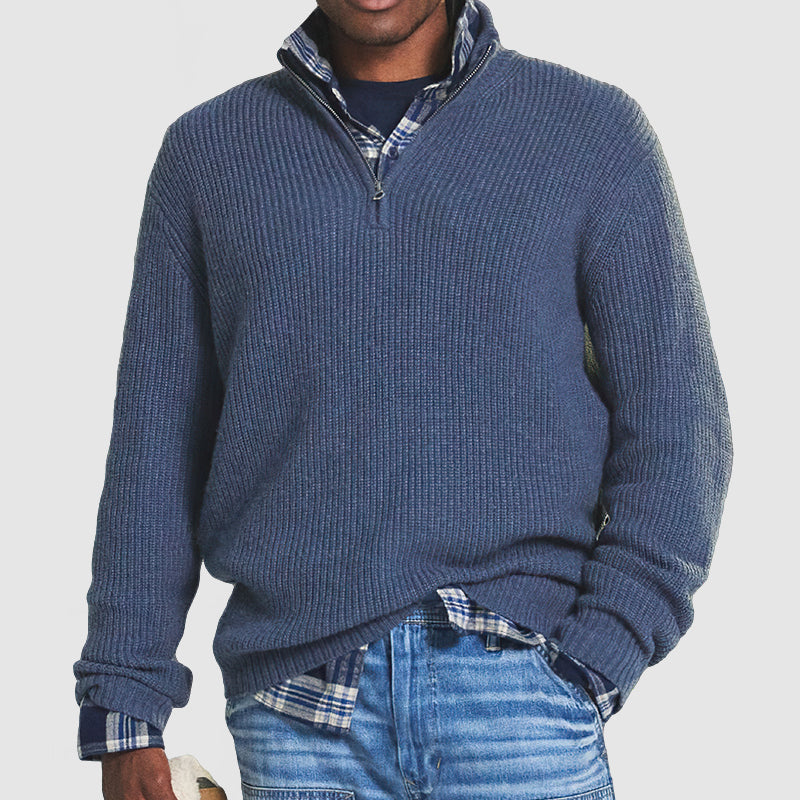 Half-zip Knit Sweater for Men