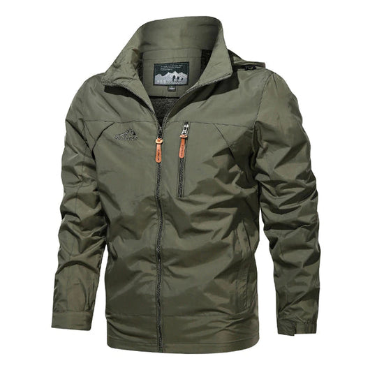 Waterproof Zip-up Down Jacket for Men