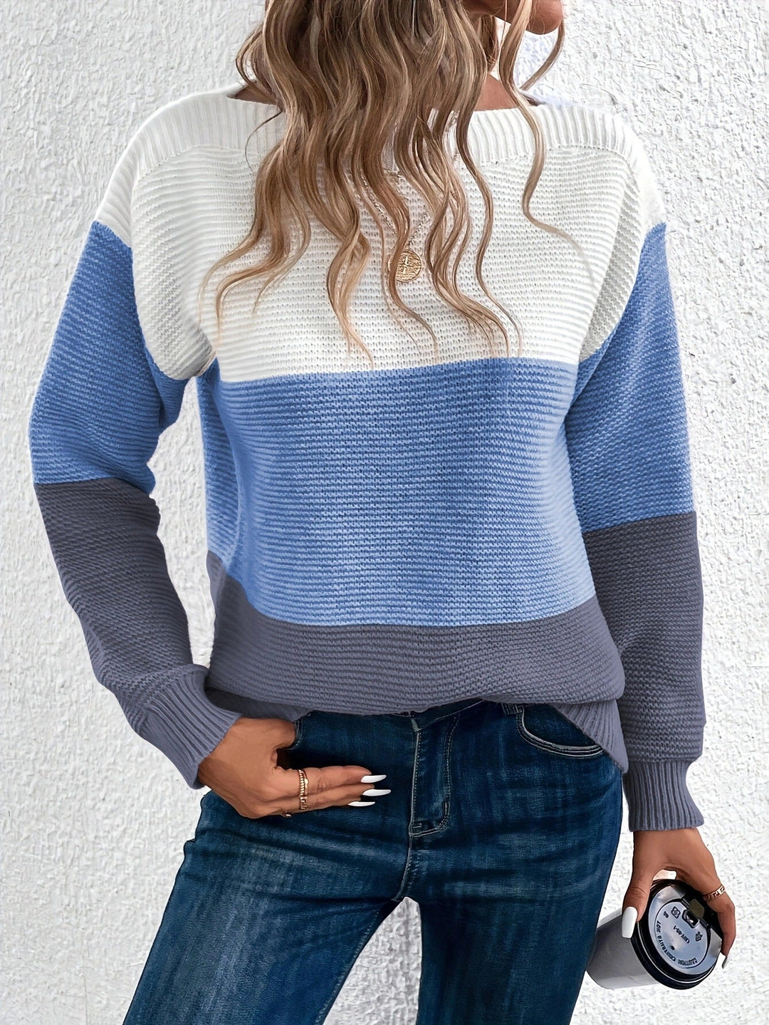 Chic Striped Knit Sweater for Women