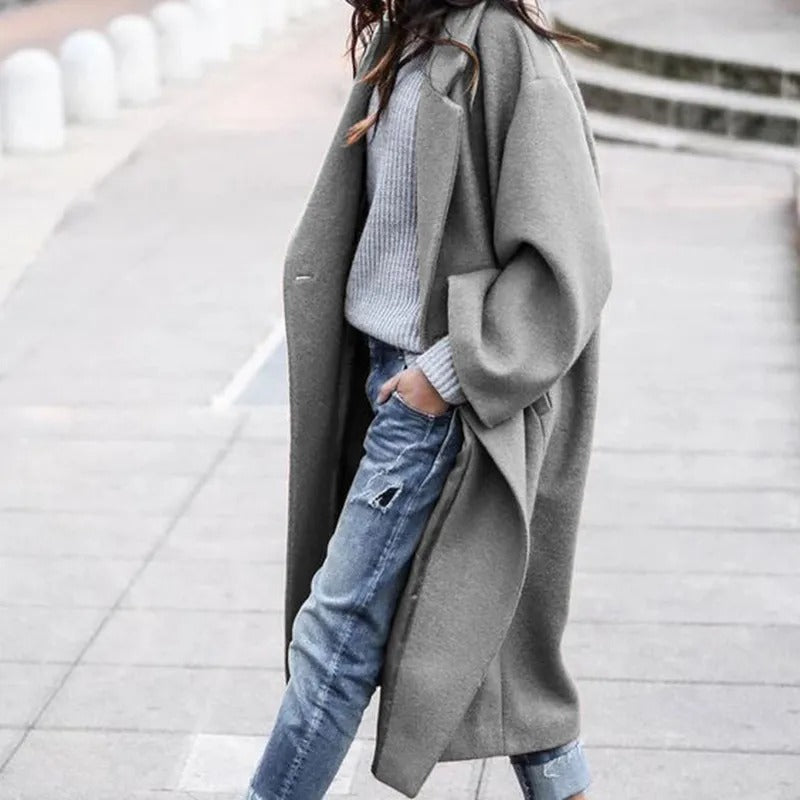 Stylish Loose Fit Long Trench Coat for Women