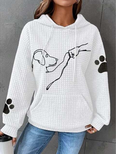 Geometric Dog Print Jacket for Women