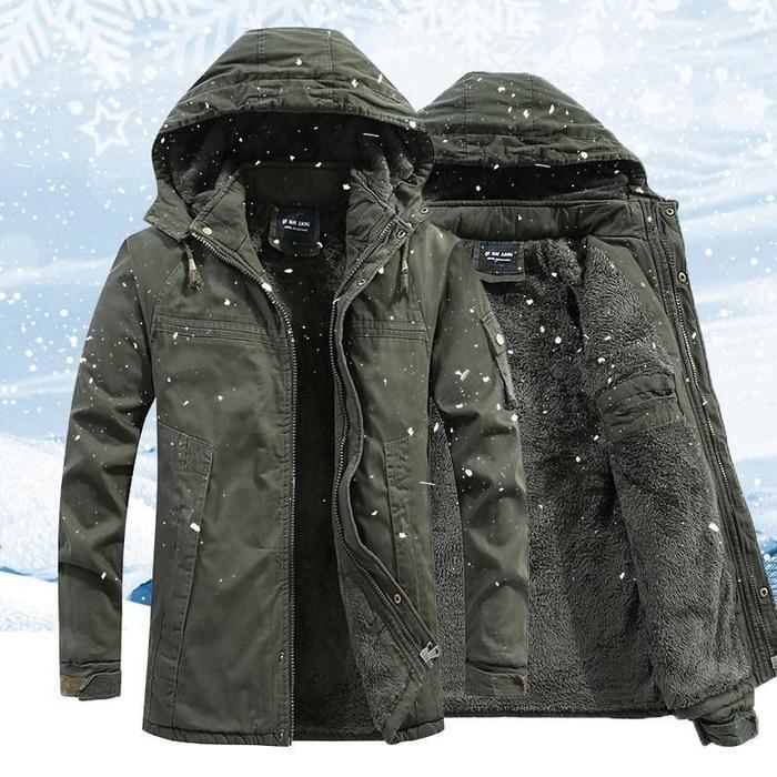 Thick Tactical Winter Jacket with Hood for Men