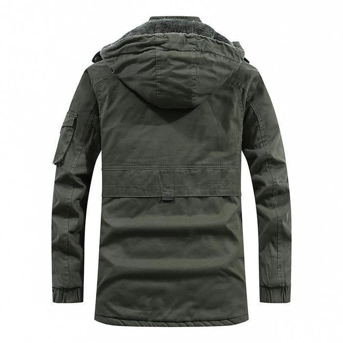 Thick Tactical Winter Jacket with Hood for Men