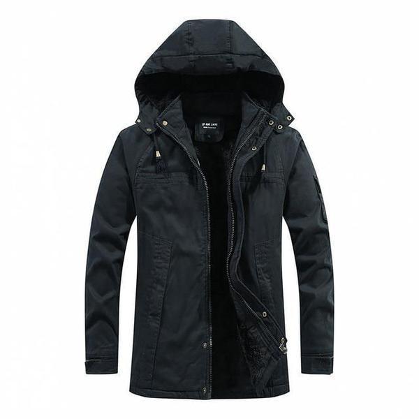 Thick Tactical Winter Jacket with Hood for Men