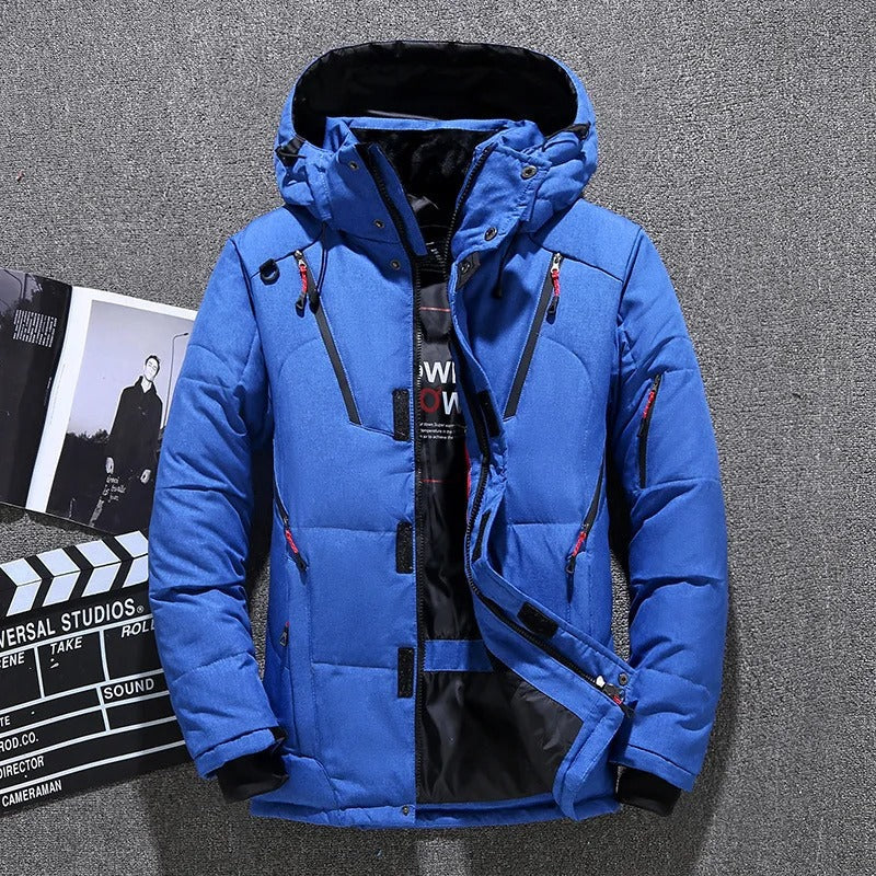 Padded Winter Jacket with Hood for Men