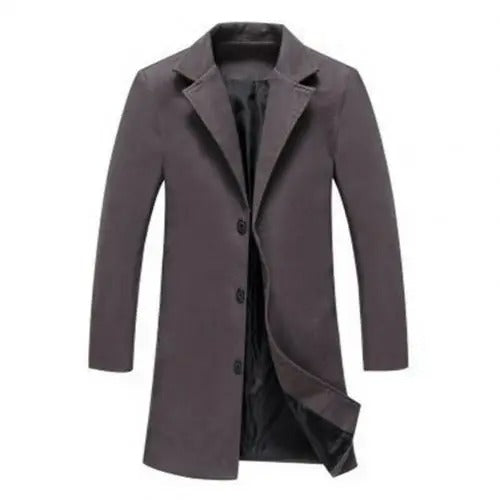 Mid-Length Double Breast Winter Coat for Men