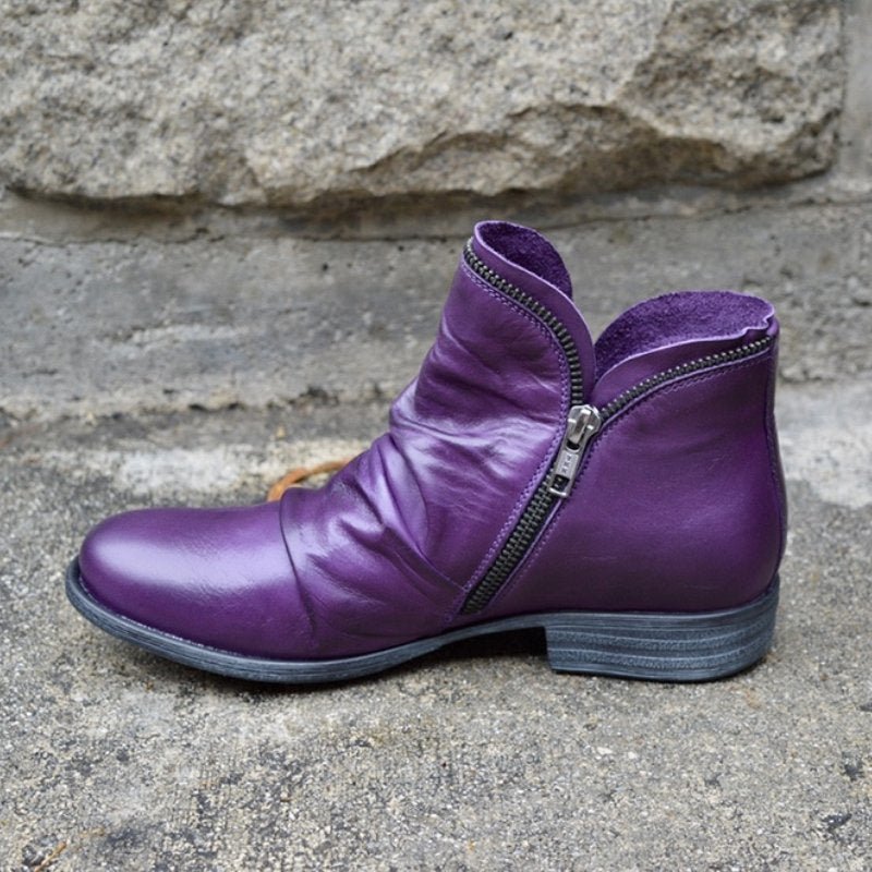 Wear-resistant Sole Leather Boots for Women