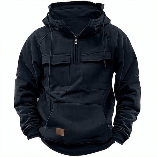 Half-zip Cargo Jacket with Pocket for Men